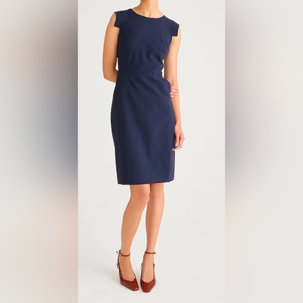 J Crew Navy Blue Resume Dress